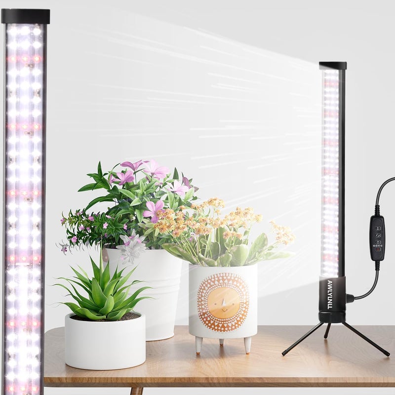 AWLYLNLL Store Grow Lights for Indoor Plant, T10 Vertical Standing LED Growing Plant Lamp, 5-Level Dimmable, Auto On Off Timing 4/8/12/18Hrs, Height 18.9'' - Image 1